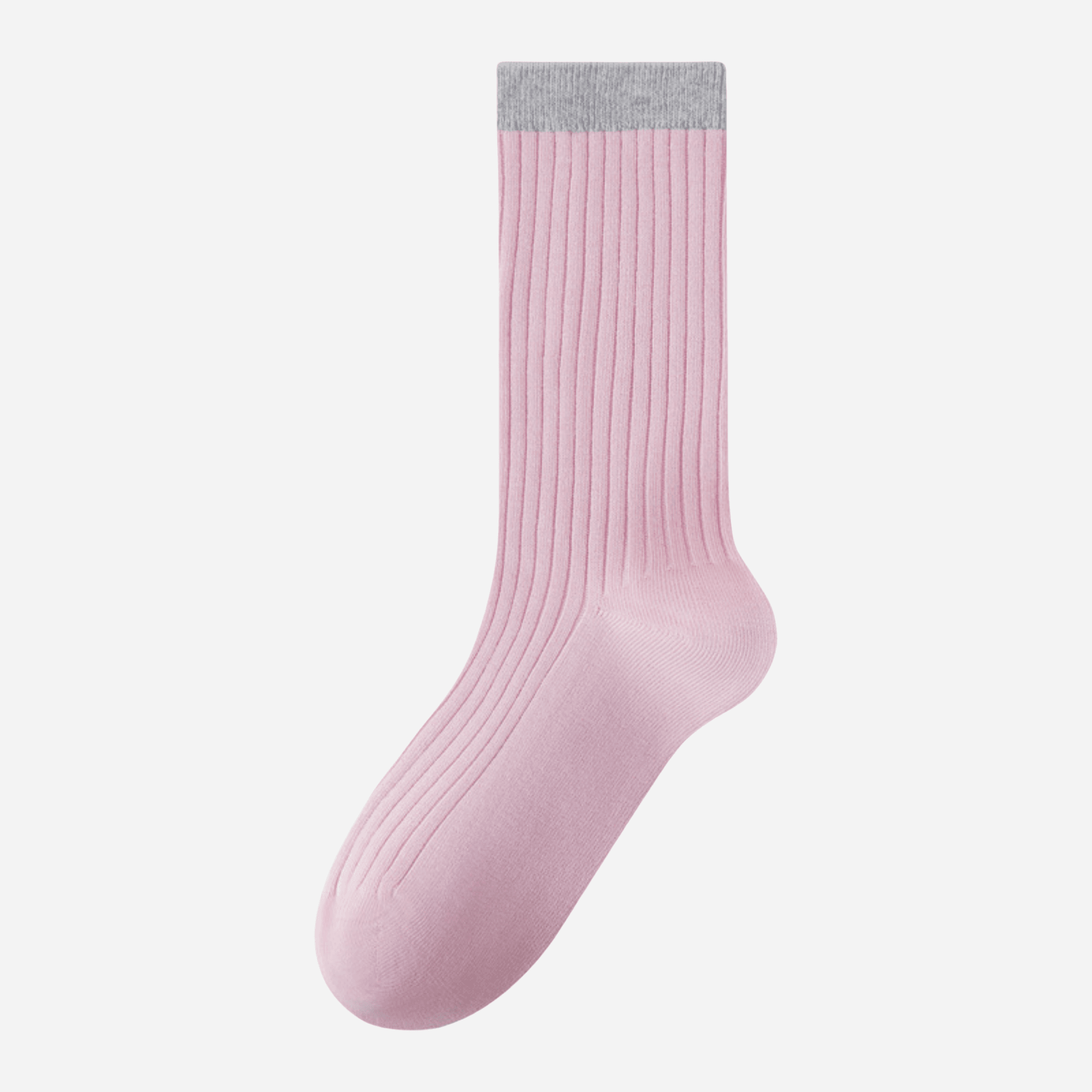 Women's Colorblock Cuff Ribbed Crew Socks - Single Pair