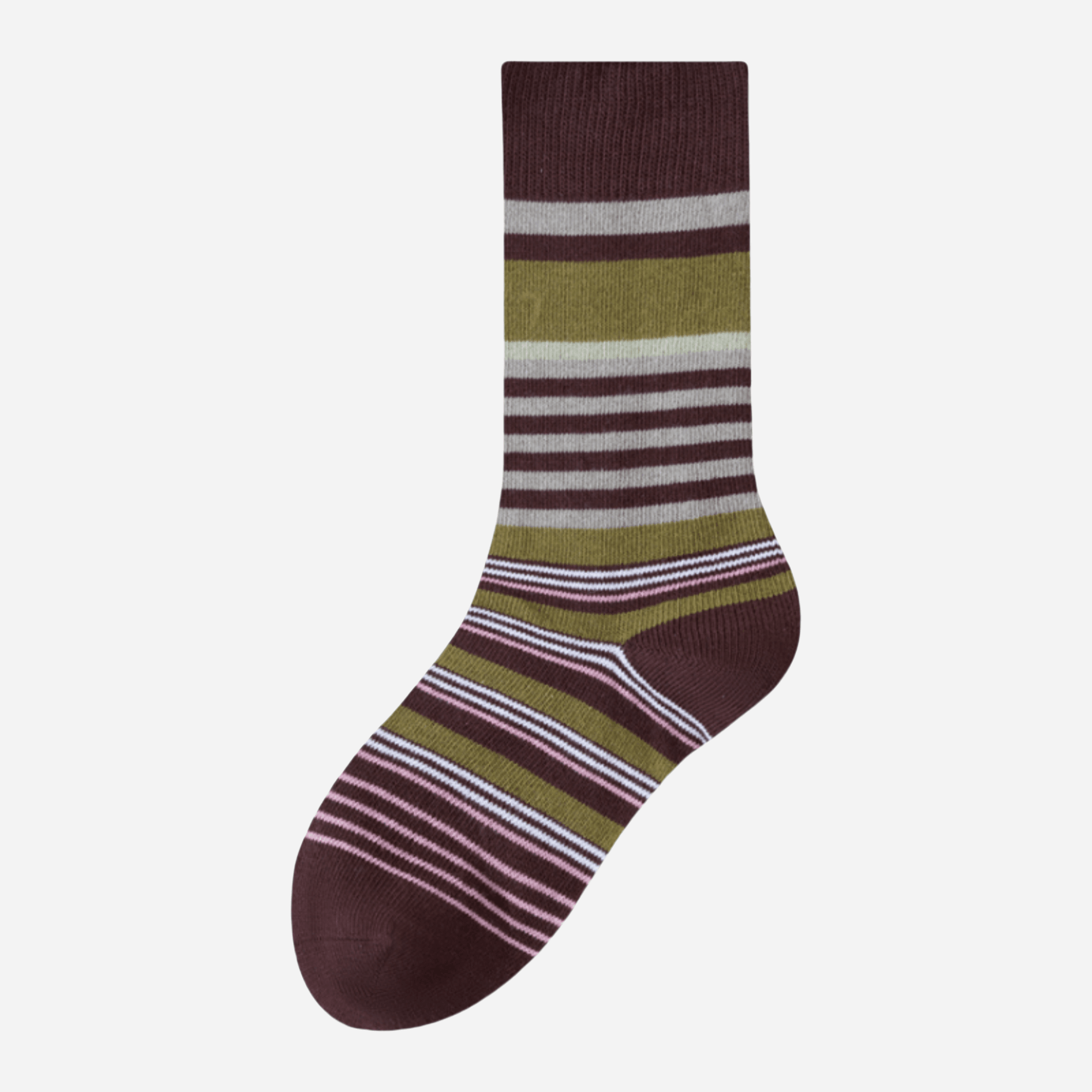 Women's Retro Multi-Stripe Crew Socks - Single Pair