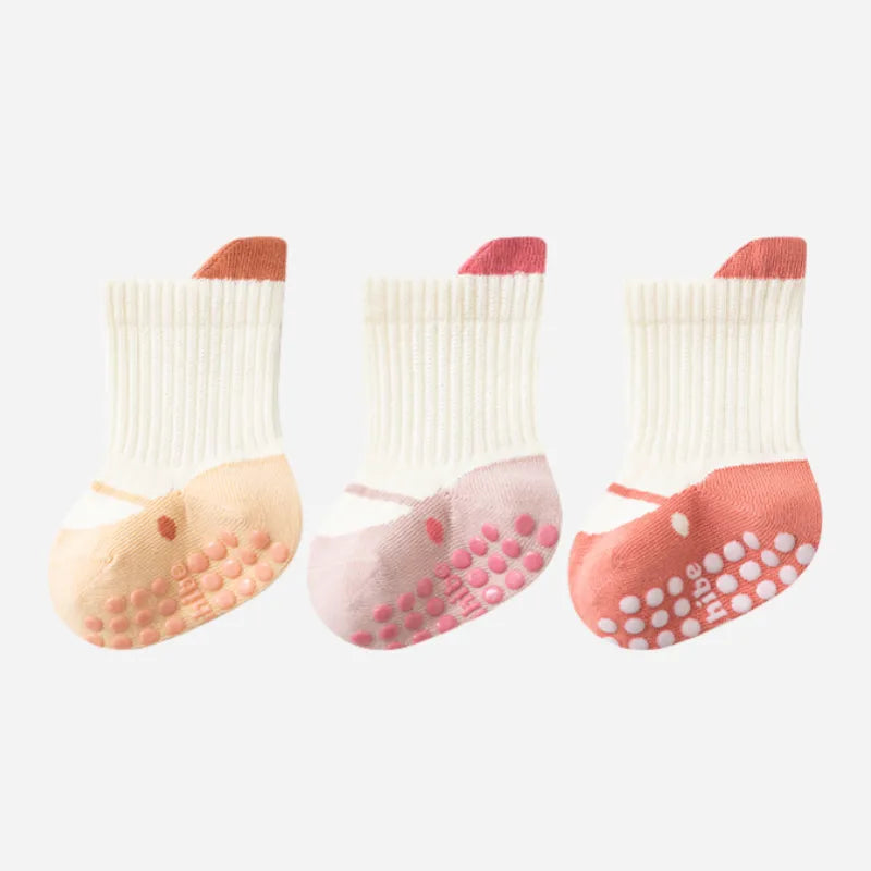 Babies Joyful Grip Socks-3 Pairs