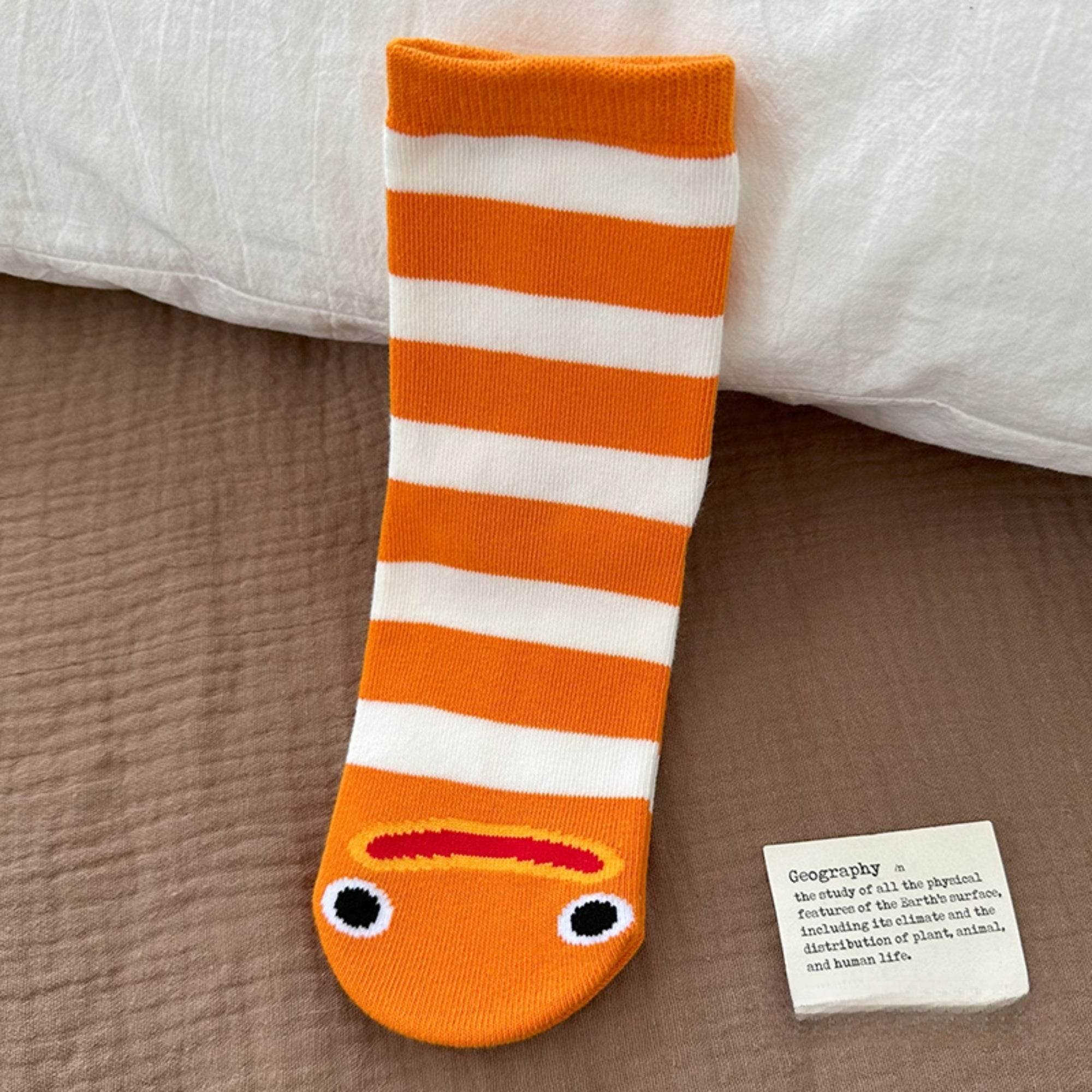Women's Quirky Eel Combed Cotton Socks - Single Pair