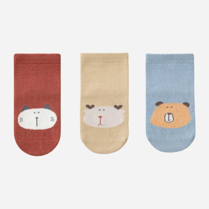 Babies' Baby Non-Slip Floor Socks -3 Pairs