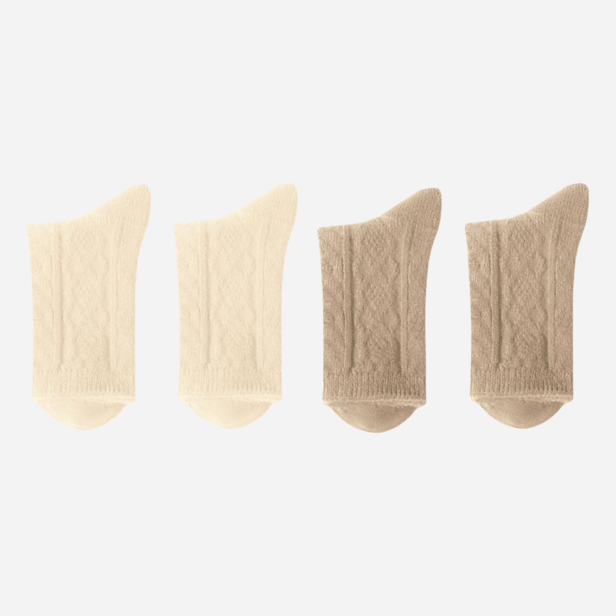 Women's Cozy Cable Knit Crew Socks - 4 Pairs