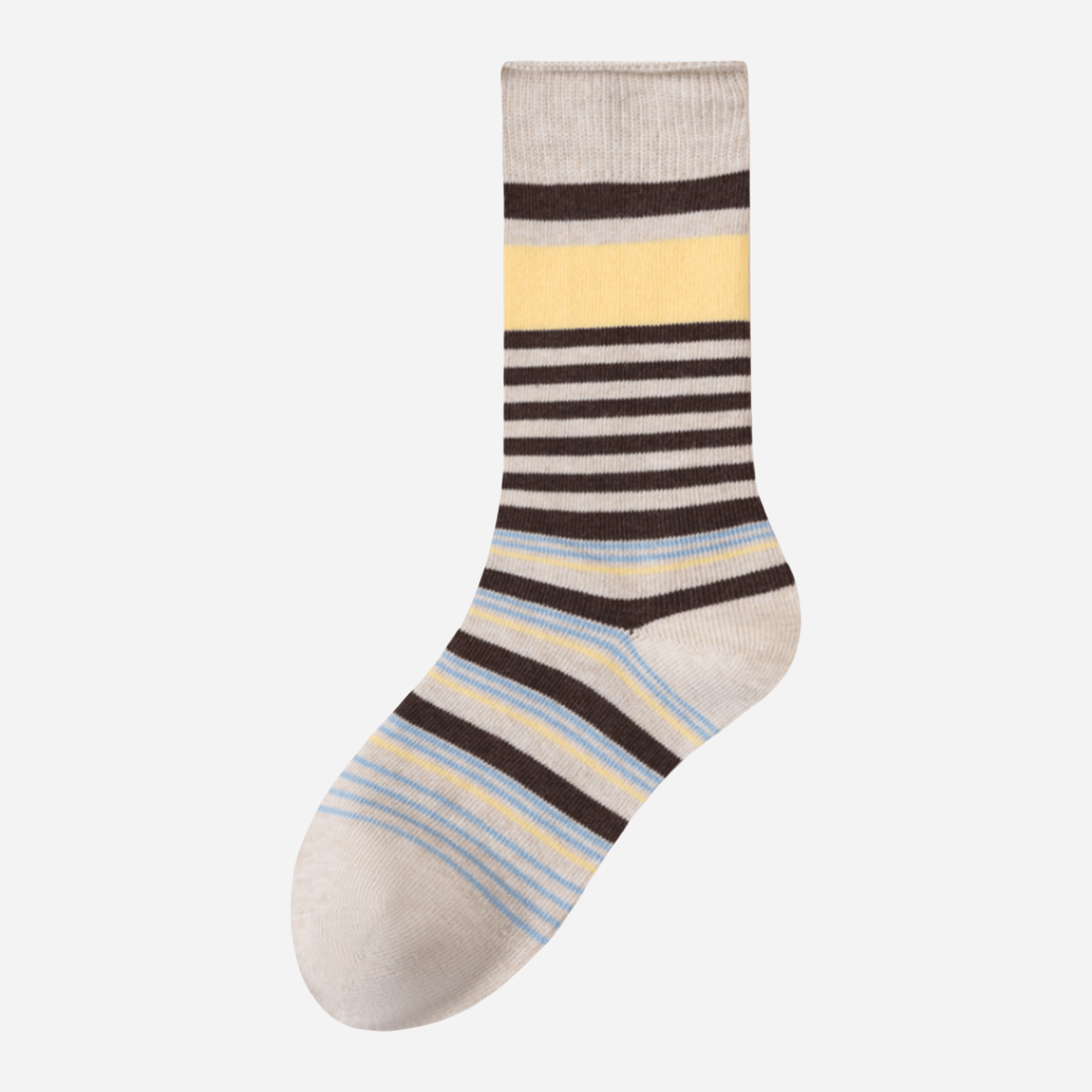 Women's Retro Multi-Stripe Crew Socks - Single Pair