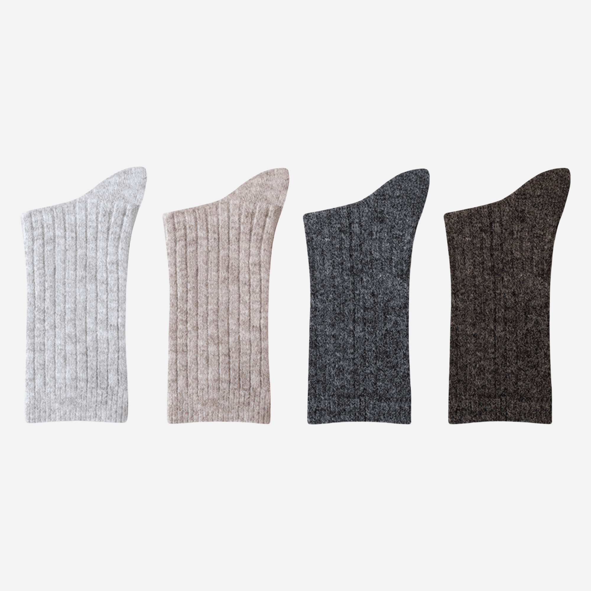 Women's Cozy Heathered Ribbed Crew Socks - 4 Pairs