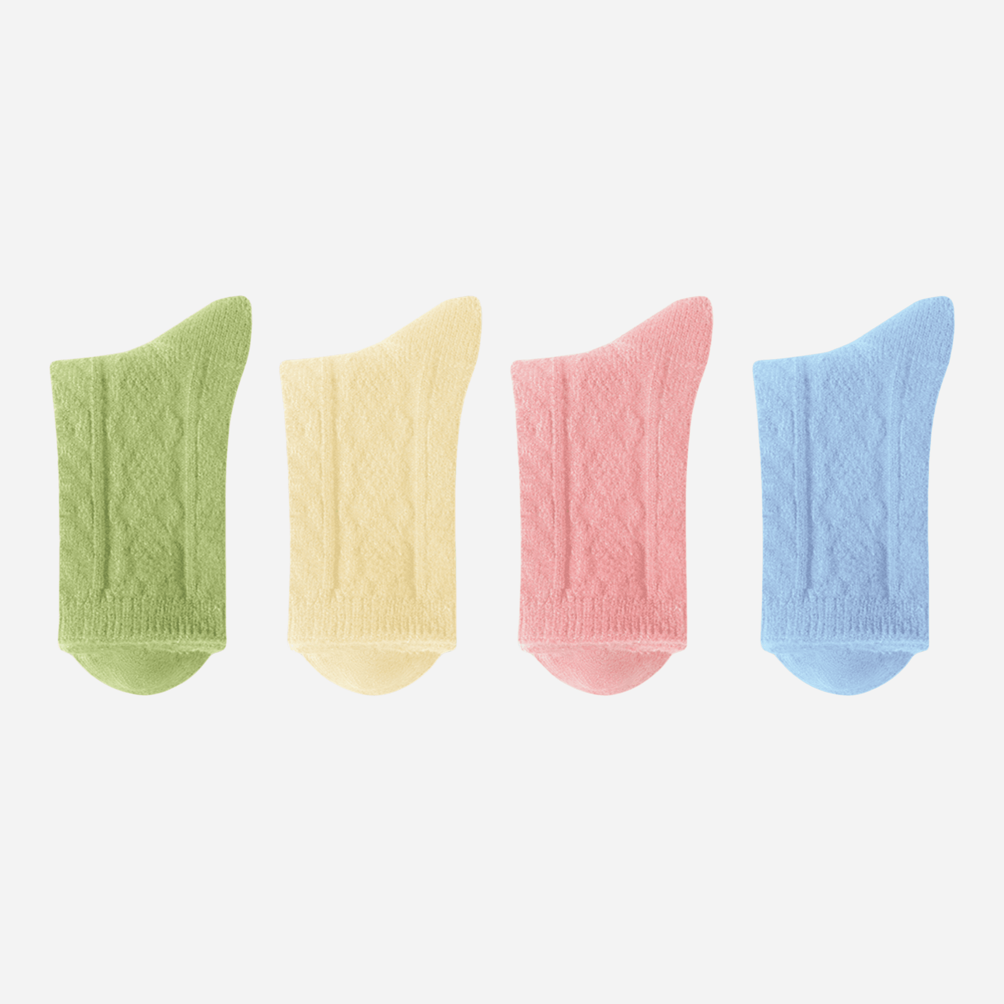 Women's Cozy Cable Knit Crew Socks - 4 Pairs