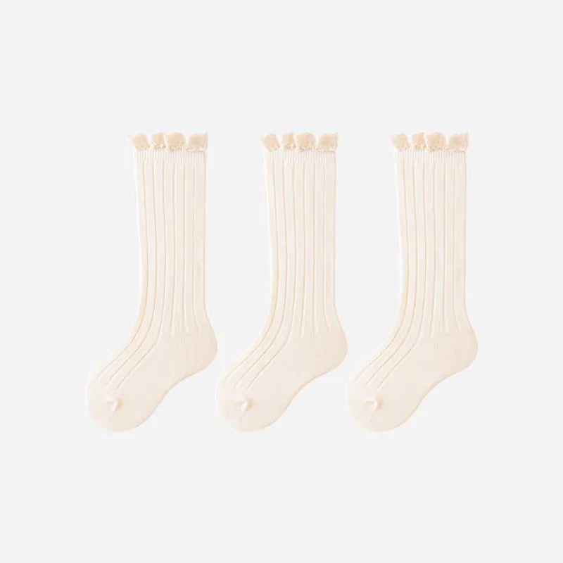 Babies The Lace Trim Knee-Highs-3 Pairs