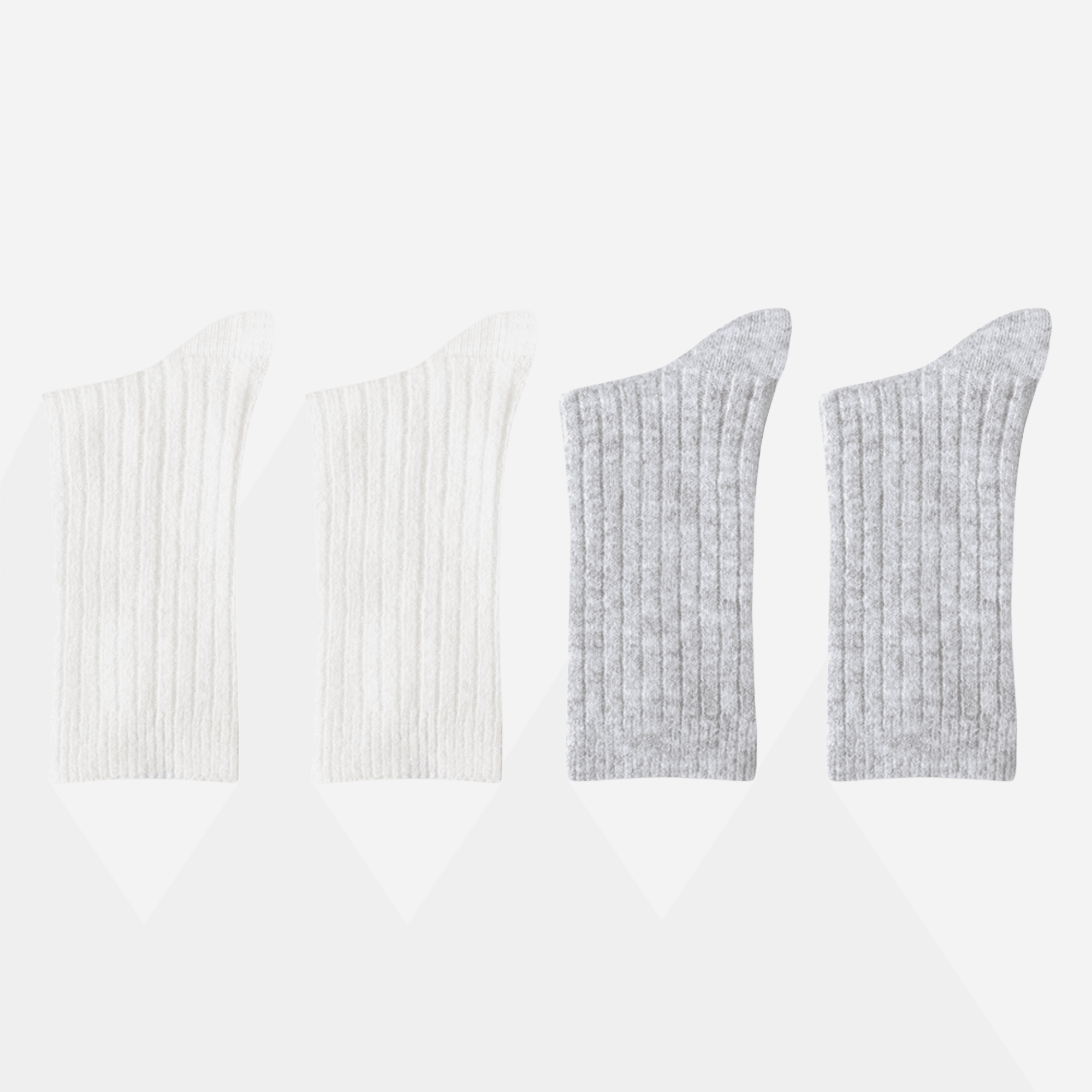 Women's Cozy Heathered Ribbed Crew Socks - 4 Pairs