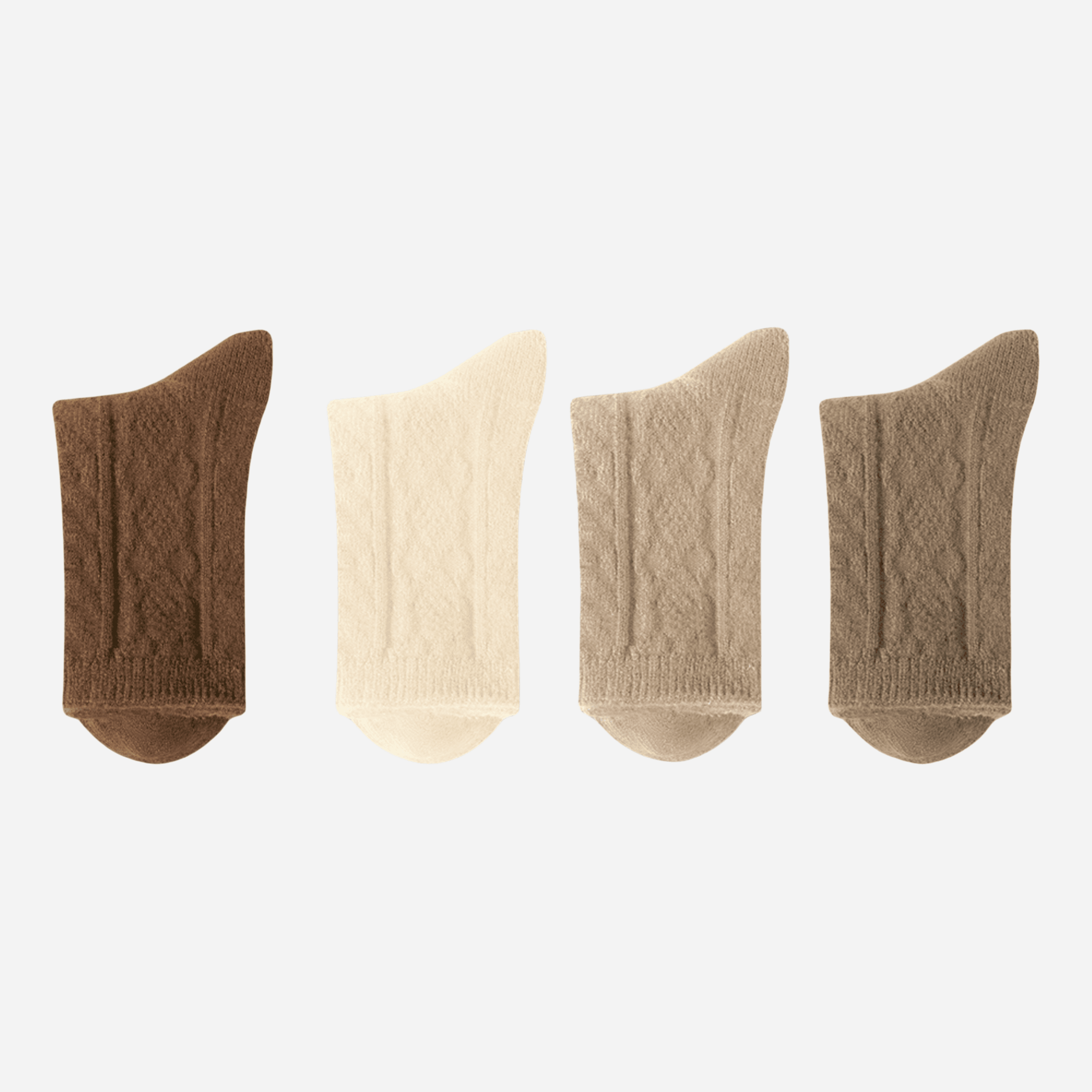 Women's Cozy Cable Knit Crew Socks - 4 Pairs