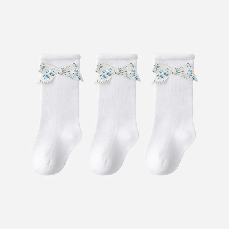 Babies The Floral Bow Knee-Highs-3 Pairs