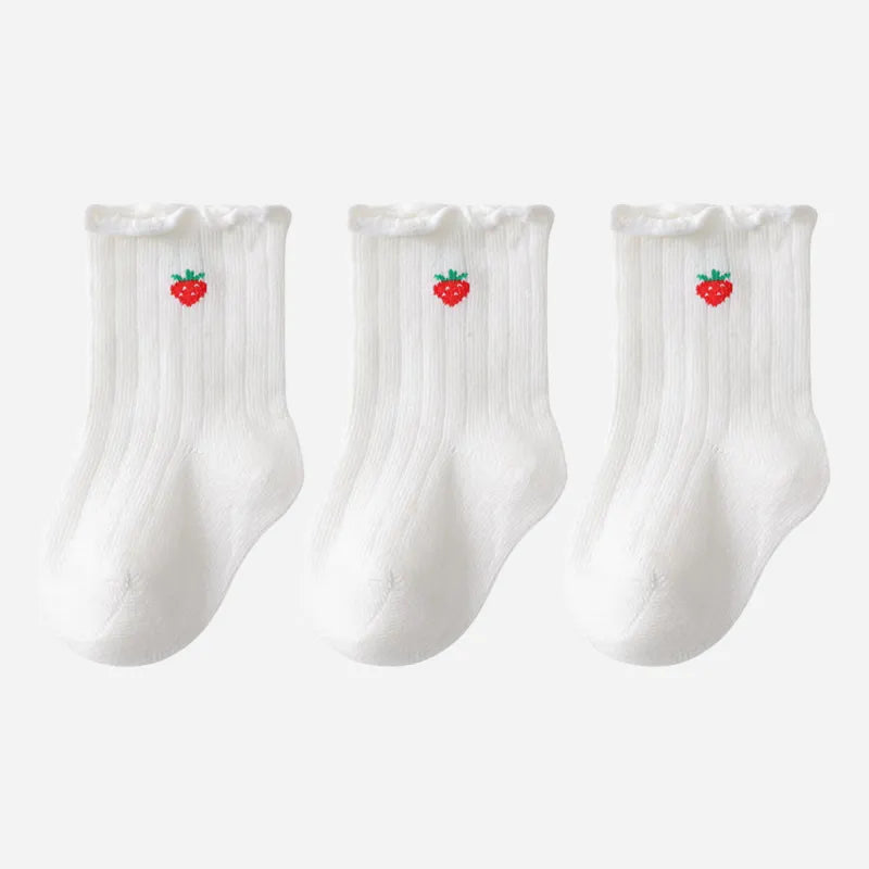 Babies Berry Cute Crew Socks-3 Pairs