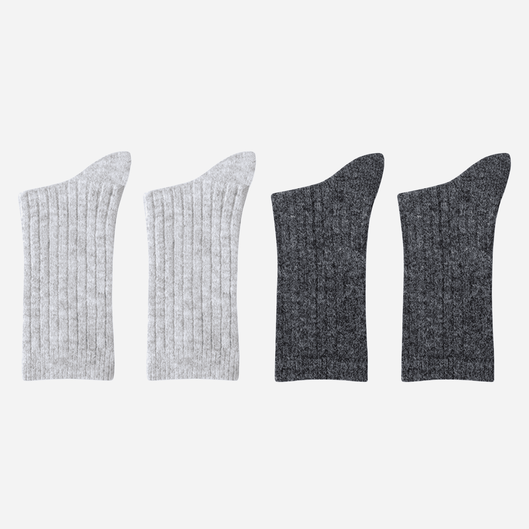 Women's Cozy Heathered Ribbed Crew Socks - 4 Pairs