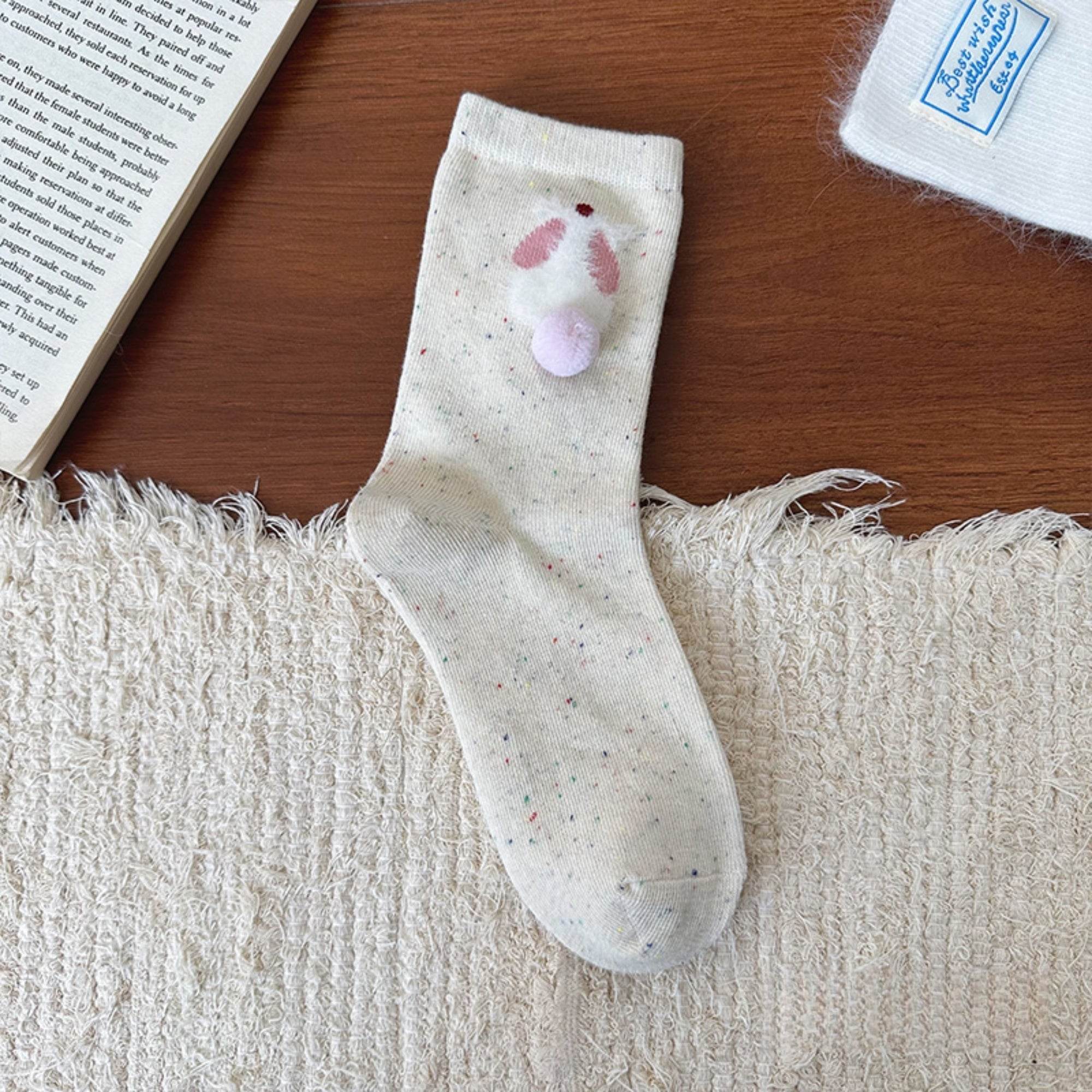 Women's Dainty Pet & Bow Crew Socks - Single Pair