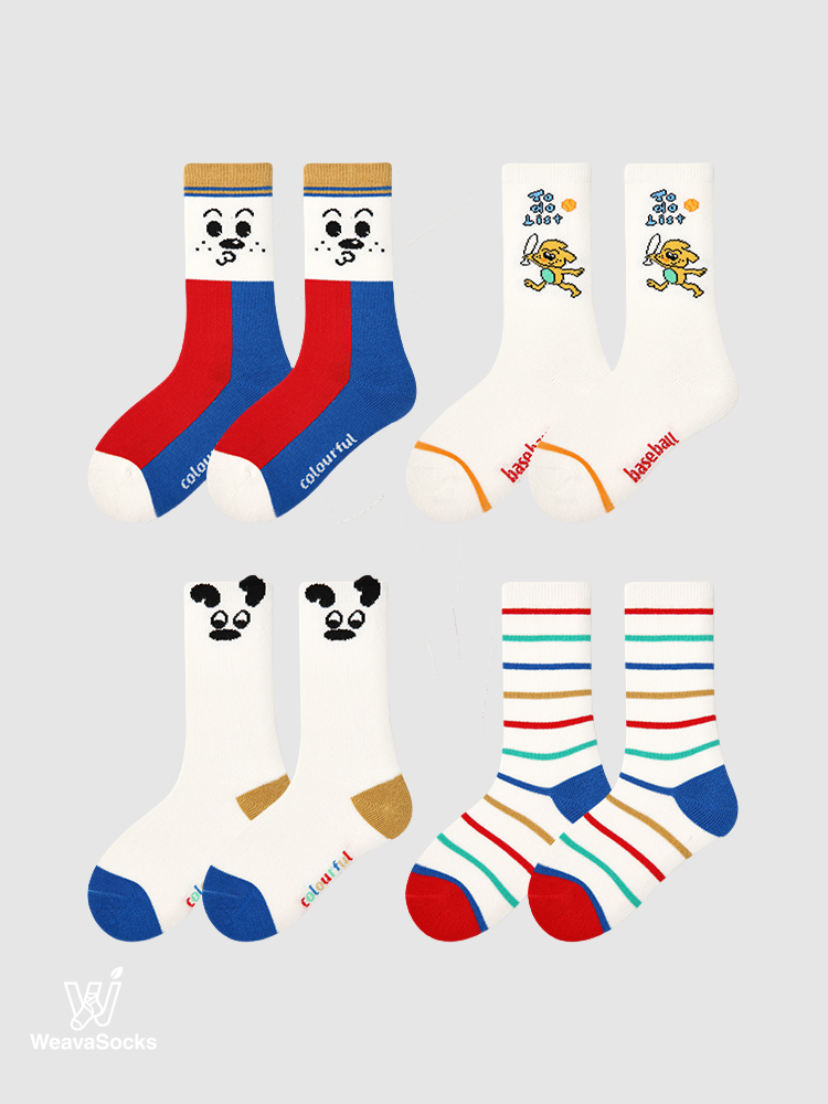 Kids' Comic Stripes & Blocks-4 Pack