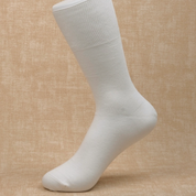 Women's 98% Cotton 7" Non-Binding Crew Socks - product photo showing soft cotton-rich comfort