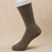 Women's 98% Cotton Ribbed 7.5" Crew Socks - detail photo showing soft cotton-rich comfort