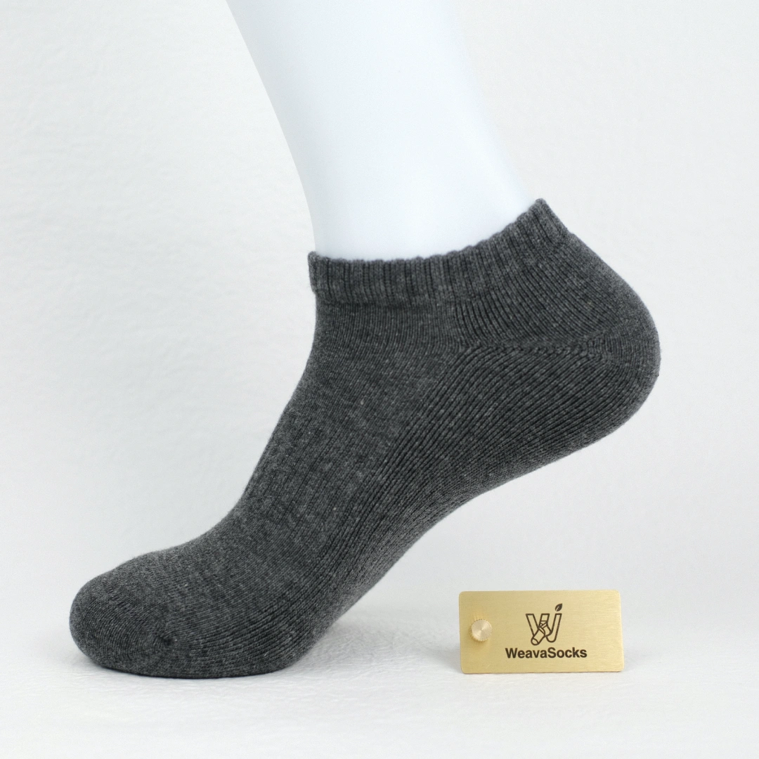 Men's 92% Cotton Terry Cushion Low Cut Socks - product photo showing cushioned comfort