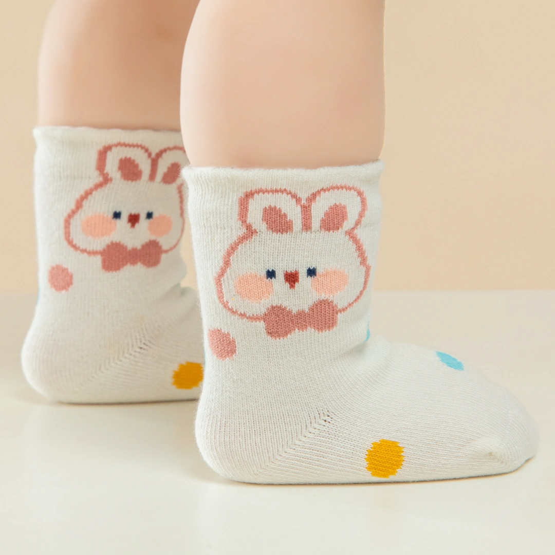 Baby’s Cherry & Bunny Cream Socks 4-Pack