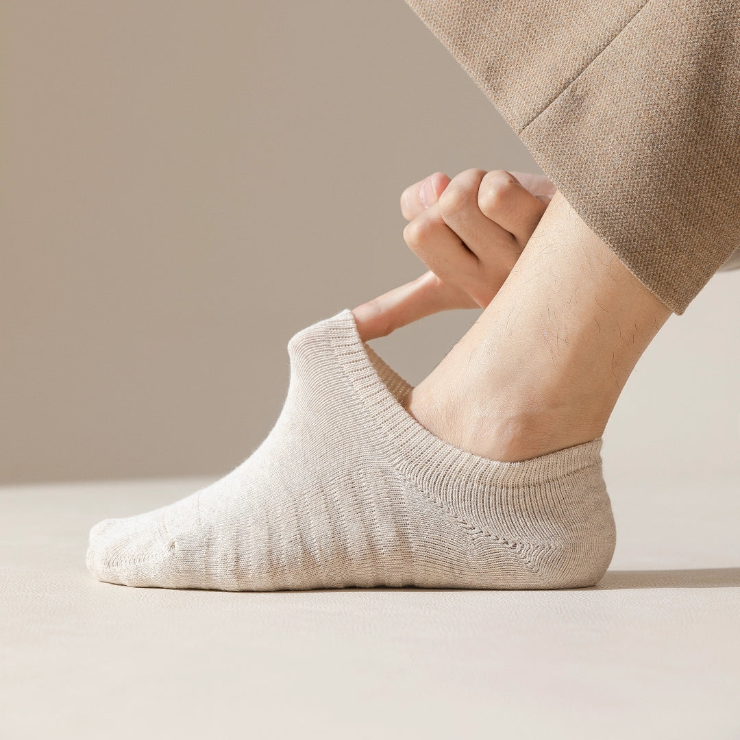 Men's 92% Cotton Cushioned Invisible Socks