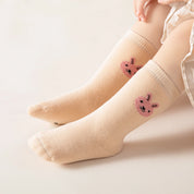 Baby’s Fuzzy Terry Rabbit Embroidery Socks 3-Pack