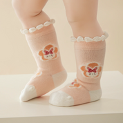Baby & Toddler Sweet Bunny Garden Socks 4-Pack - sock set showing secure grip comfort