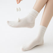 Women's 5.5" Luxury 6A Silk Roll Top Socks