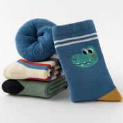Baby’s Cozy Winter Terry Crew Socks Crocodile 3- Pack