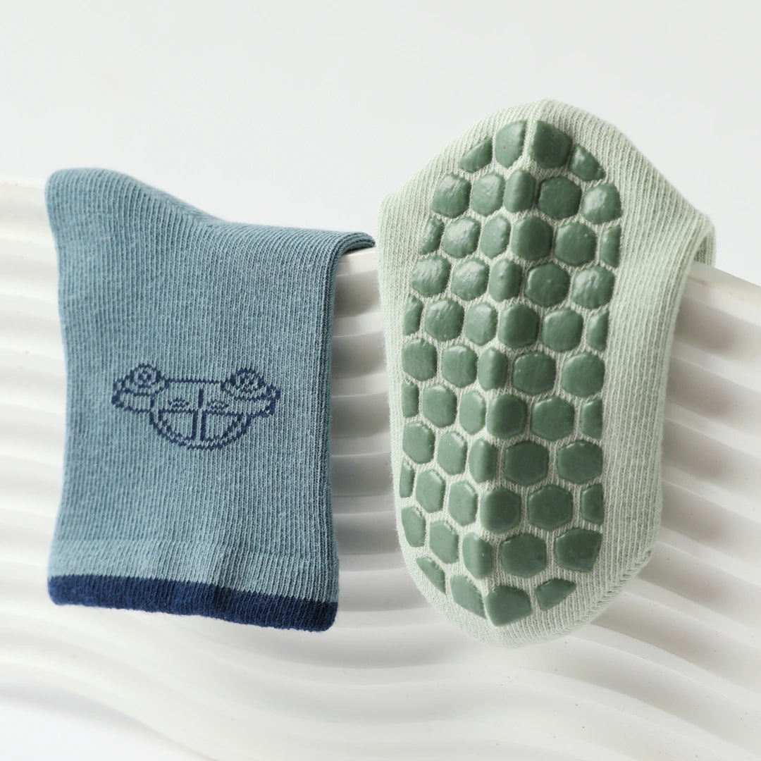 Baby’s First Journey Floor Socks with Full Grip 4-Pack