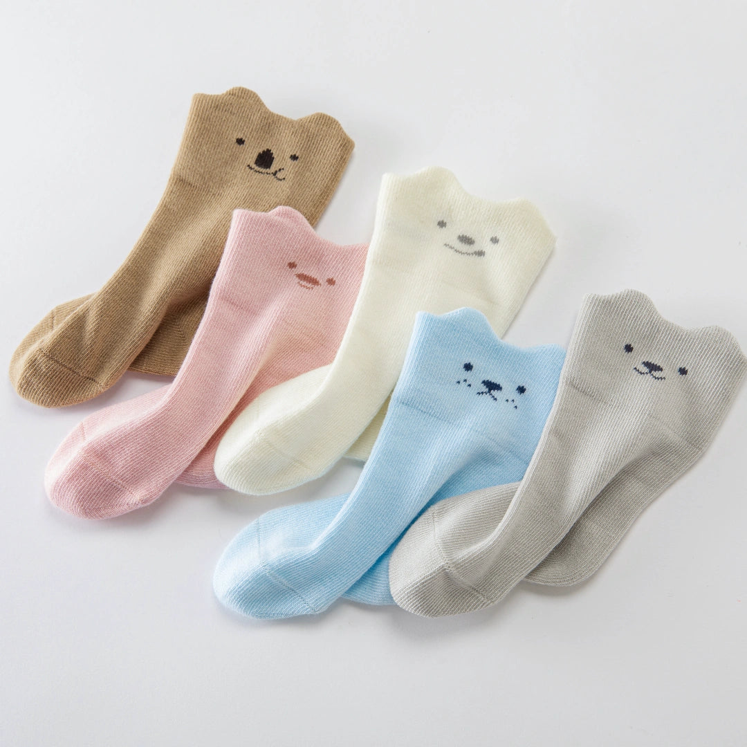 Baby’s Minimalist 'Happy Face' 95% Cotton Socks