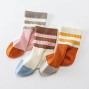 Baby’s Retro Colorblock Stripe Crew 3-Pack
