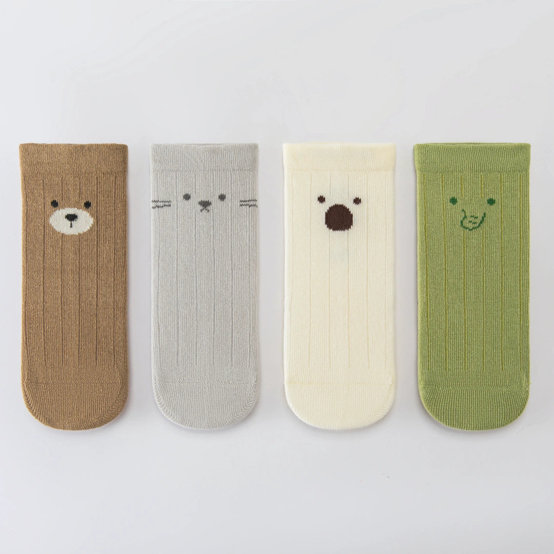 Baby’s 3D Dino Spikes Crew Socks 4-Pack