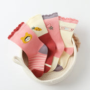 Baby’s Sweetheart & Carrot Ruffle Socks 4-Pack
