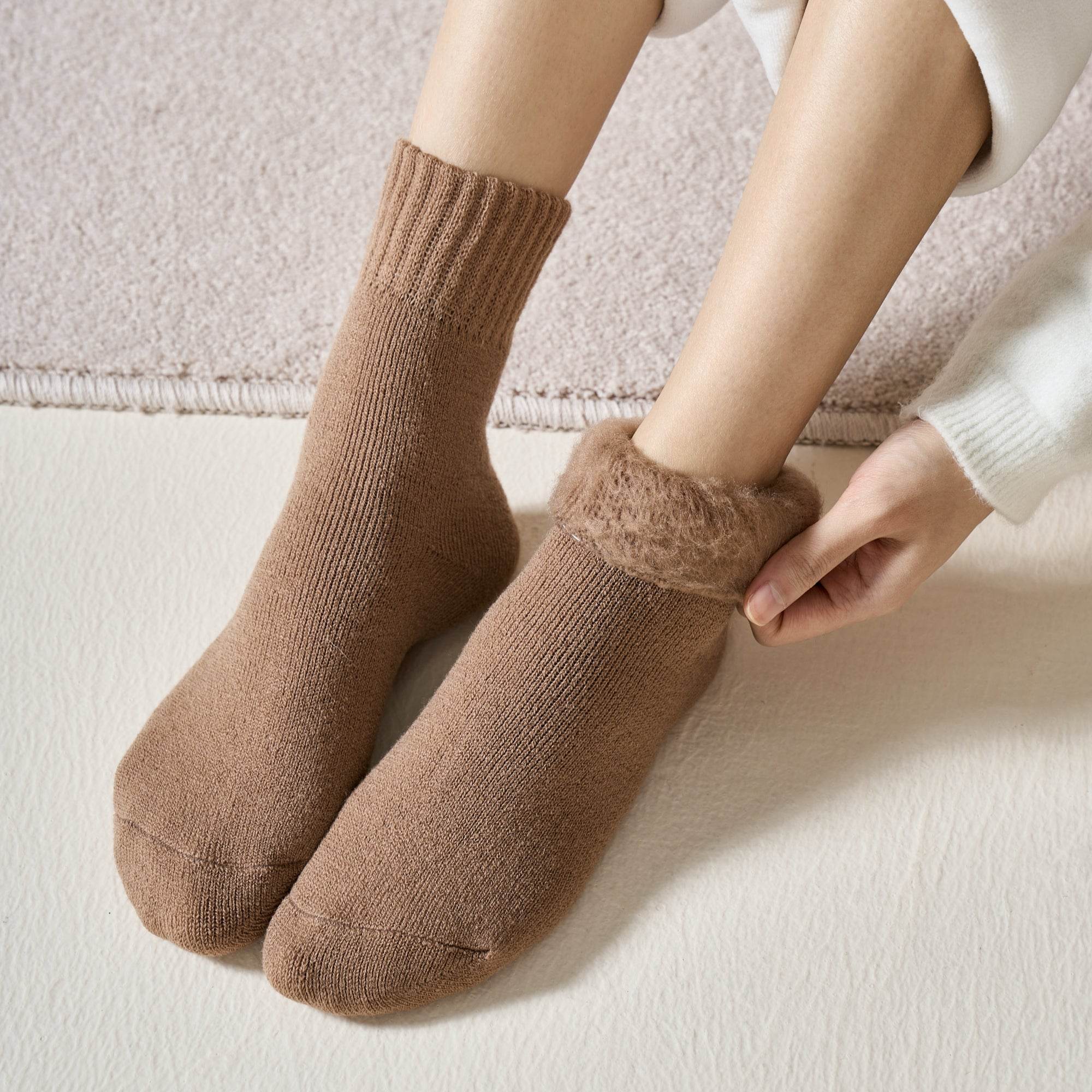 Women's Plush Sherpa Lined Slipper Socks - Single Pair