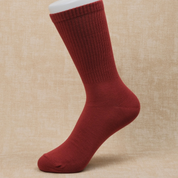 Women's 98% Cotton Ribbed 7.5" Crew Socks - detail photo showing soft cotton-rich comfort