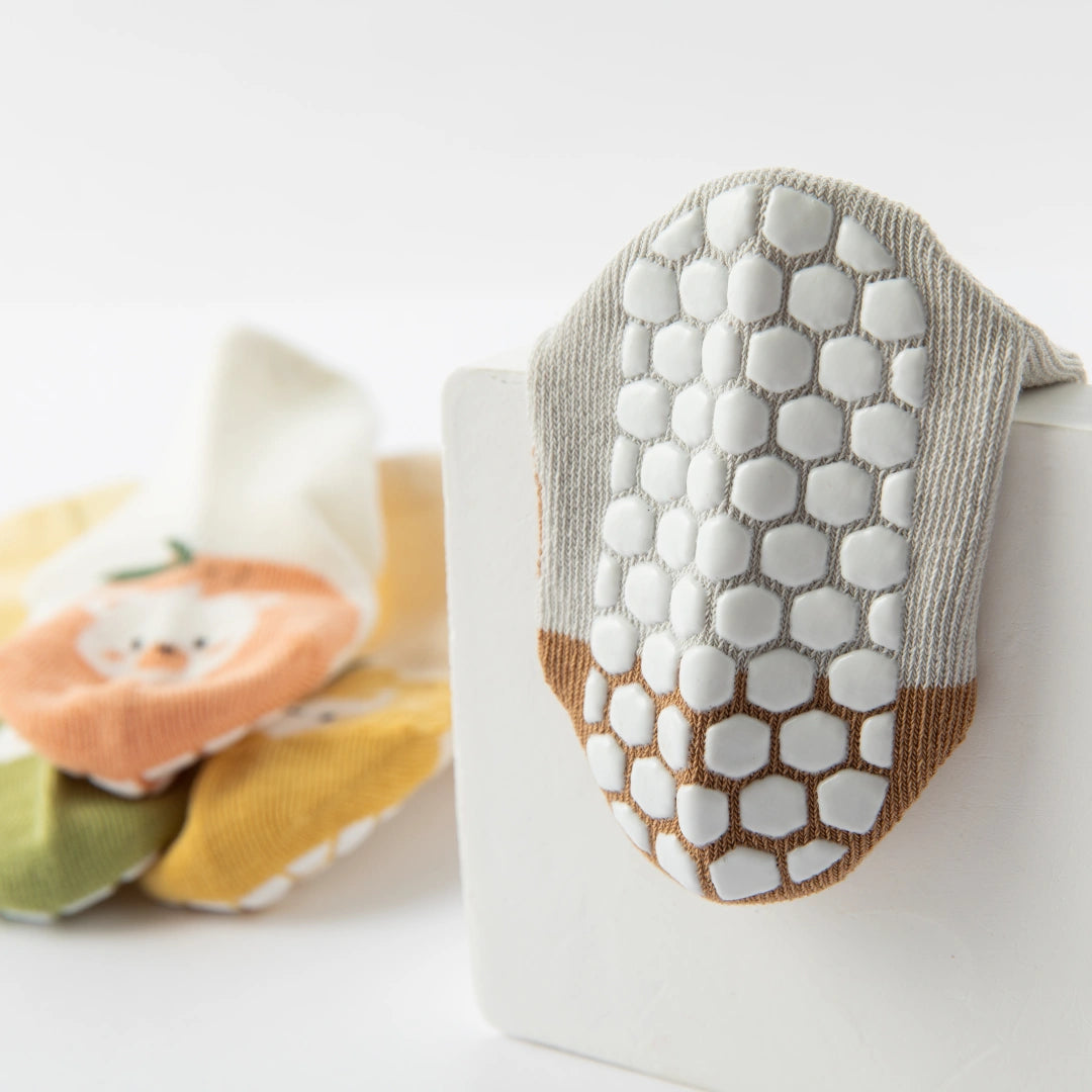 Baby’s Toe-Cap Friends Non-Slip Socks 4-Pack