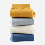 Kid's Organic Cotton Solid Crew Socks Cream - 4 Pairs - Weavasocks