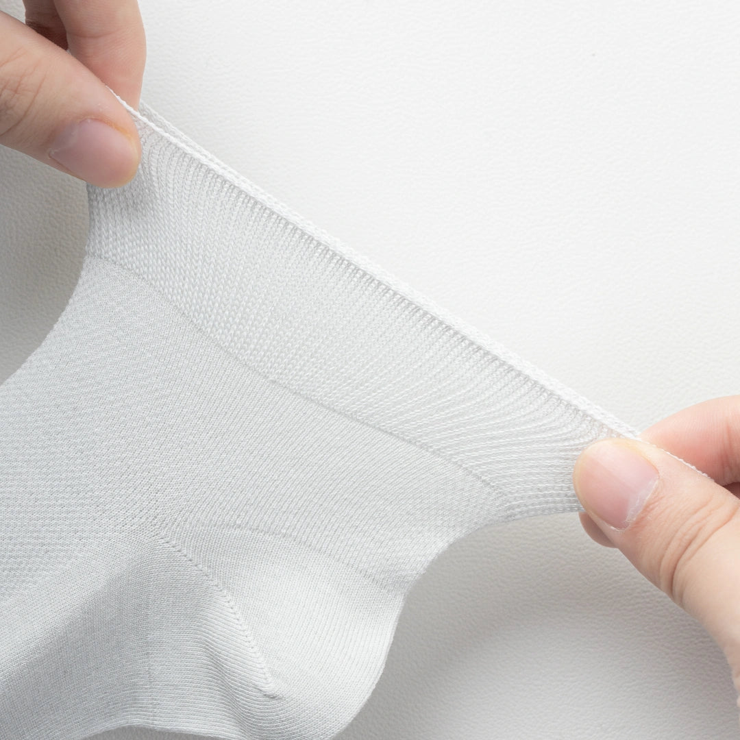 Men's 99% Supima® Cotton Breathable Mesh Ankle Socks - product photo showing breathable mesh comfort