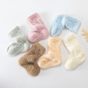 Baby’s Winter Marshmallow' Mink Velvet Fuzzy Crew