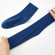 Kids' 97% Cotton Ribbed Socks Cool Blue 5-Pack