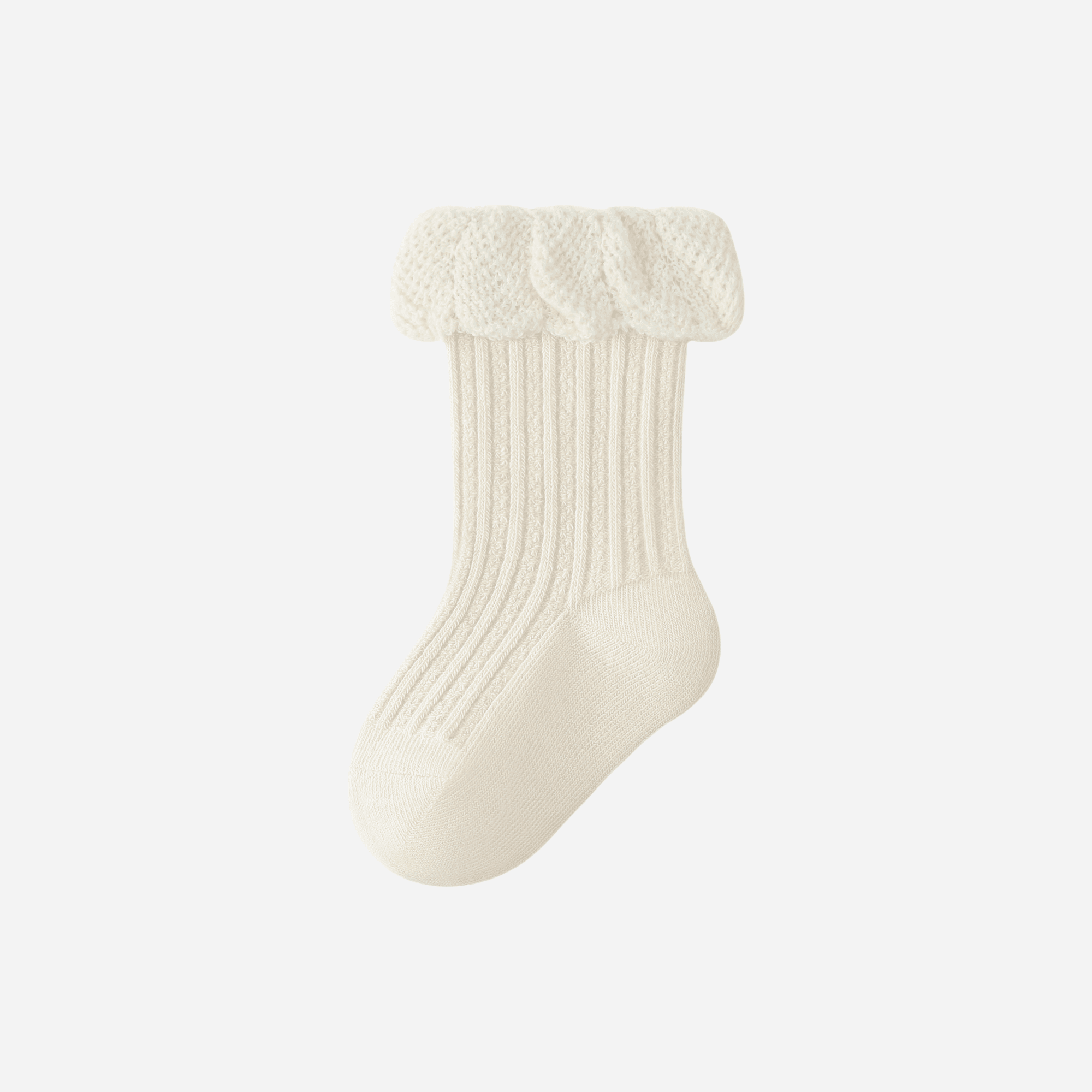 Babies Scalloped Cuff Socks-3 Pack - Weavasocks