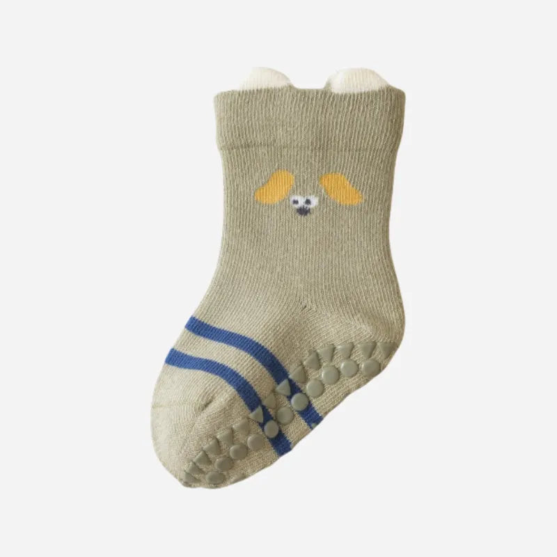 Babies Lucky Pals Grip Socks-3 Pairs