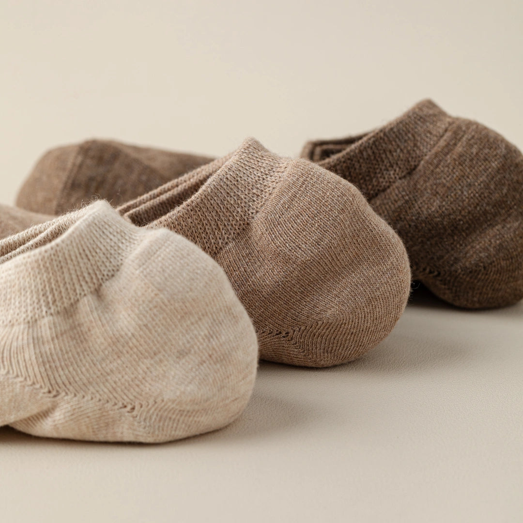 Men's 92% Cotton Heather Invisible Socks