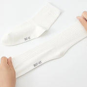 Kid‘s 97% Cotton Solid Ribbed Crew Socks 5-Pack