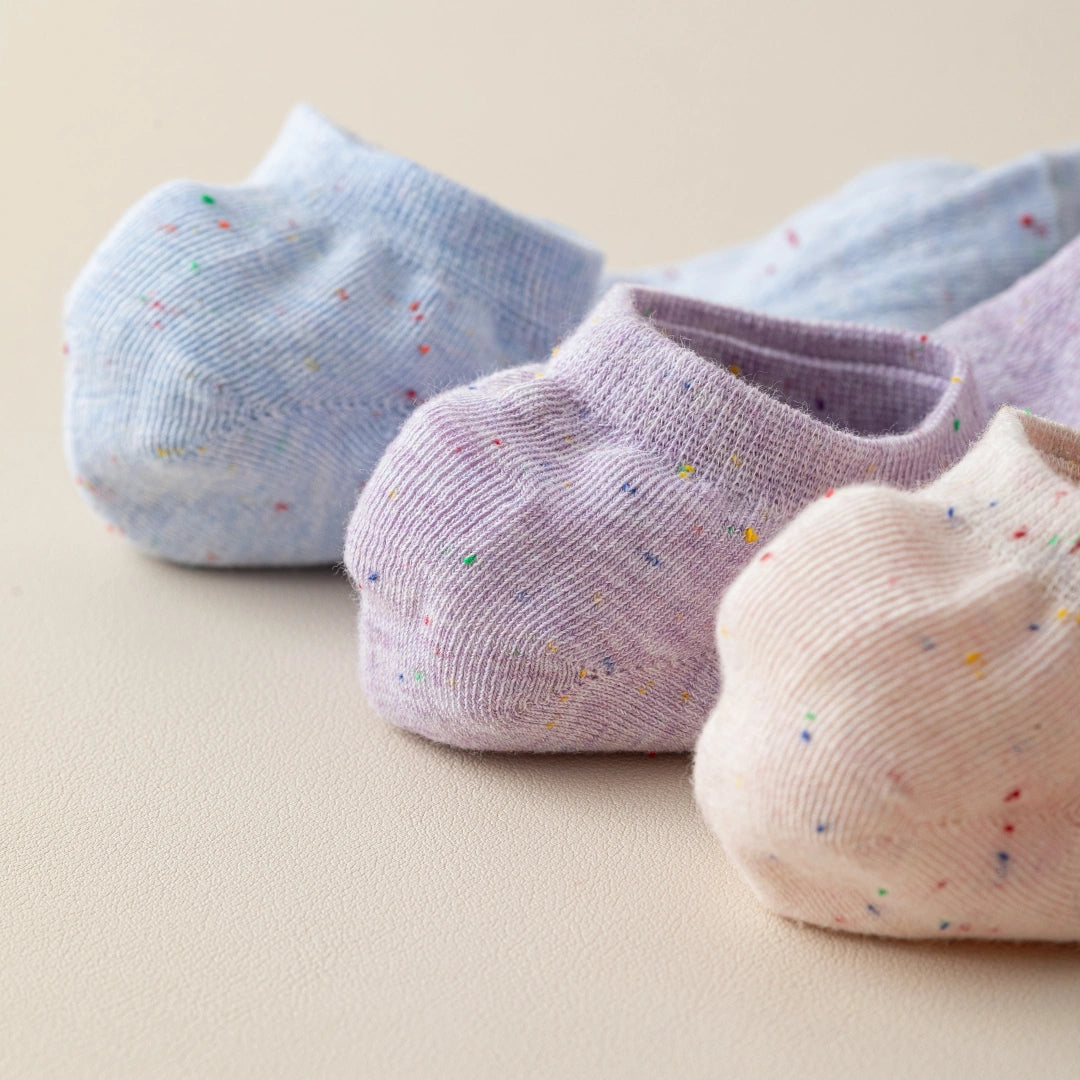 Women's Mesh Breathable Cotton Blend No-Show Socks - product photo showing breathable mesh comfort