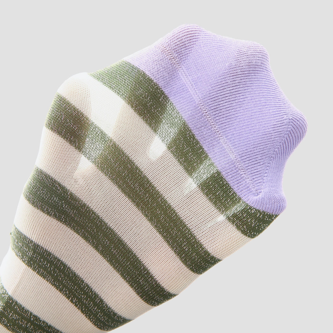 Women's Metallic Shimmer Mesh Crew Socks (3-Pack) - sock set showing breathable mesh comfort