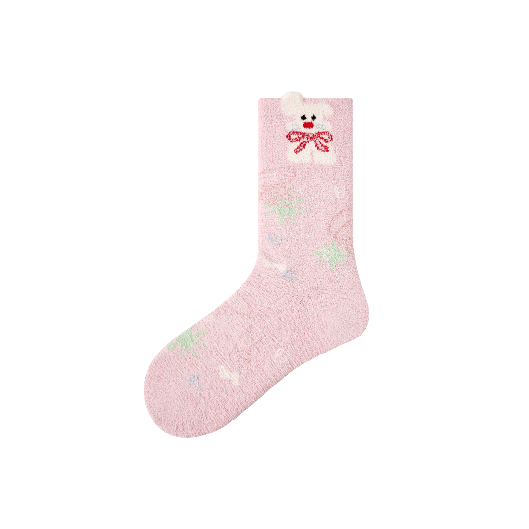 Fuzzy Bear Socks