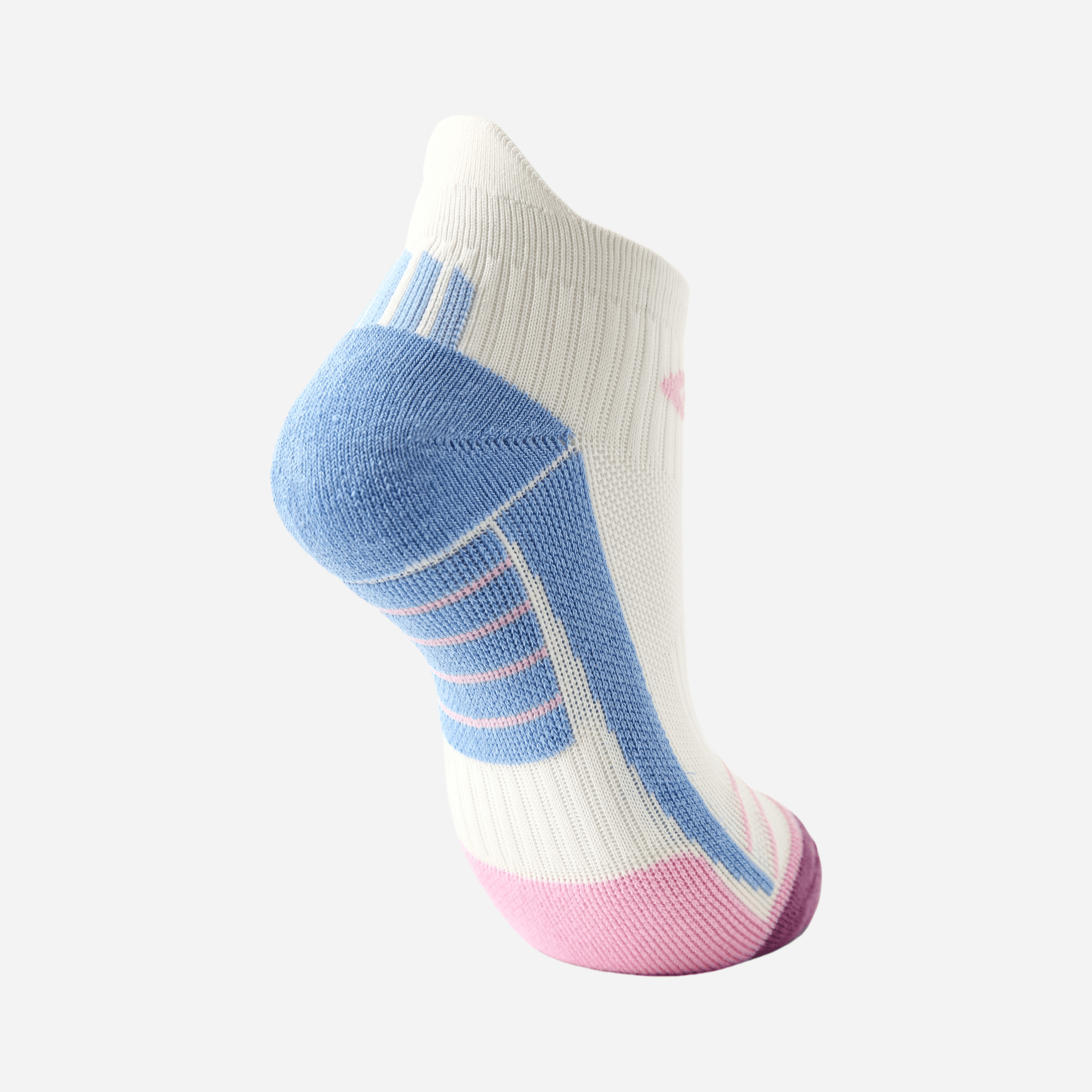 Women's Performance Cushioned Ankle Socks - White & Berry
