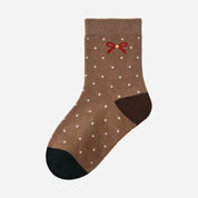 Kid's Girls' Vintage Charm Crew Socks - 5 Pairs