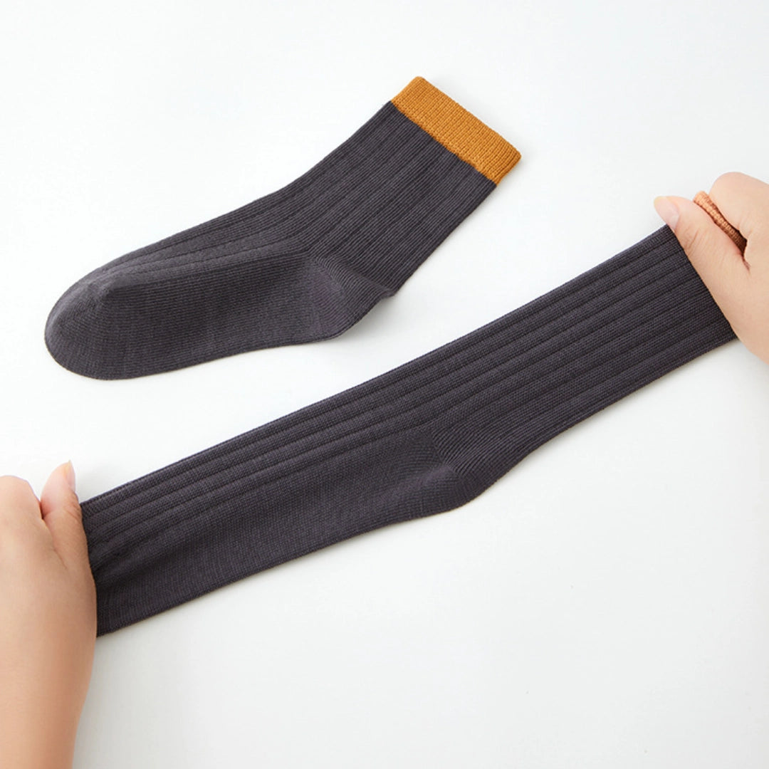 Kid‘s Premium 97% Cotton Ribbed Socks 5-Pack