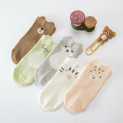 Baby’s Pastel Animal Ear Cuff Non-Slip Floor Socks