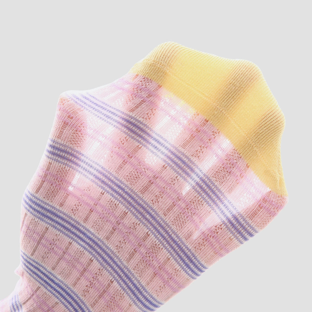Women's Ombré Stripe Mesh Socks (3-Pack) - sock set showing breathable mesh comfort